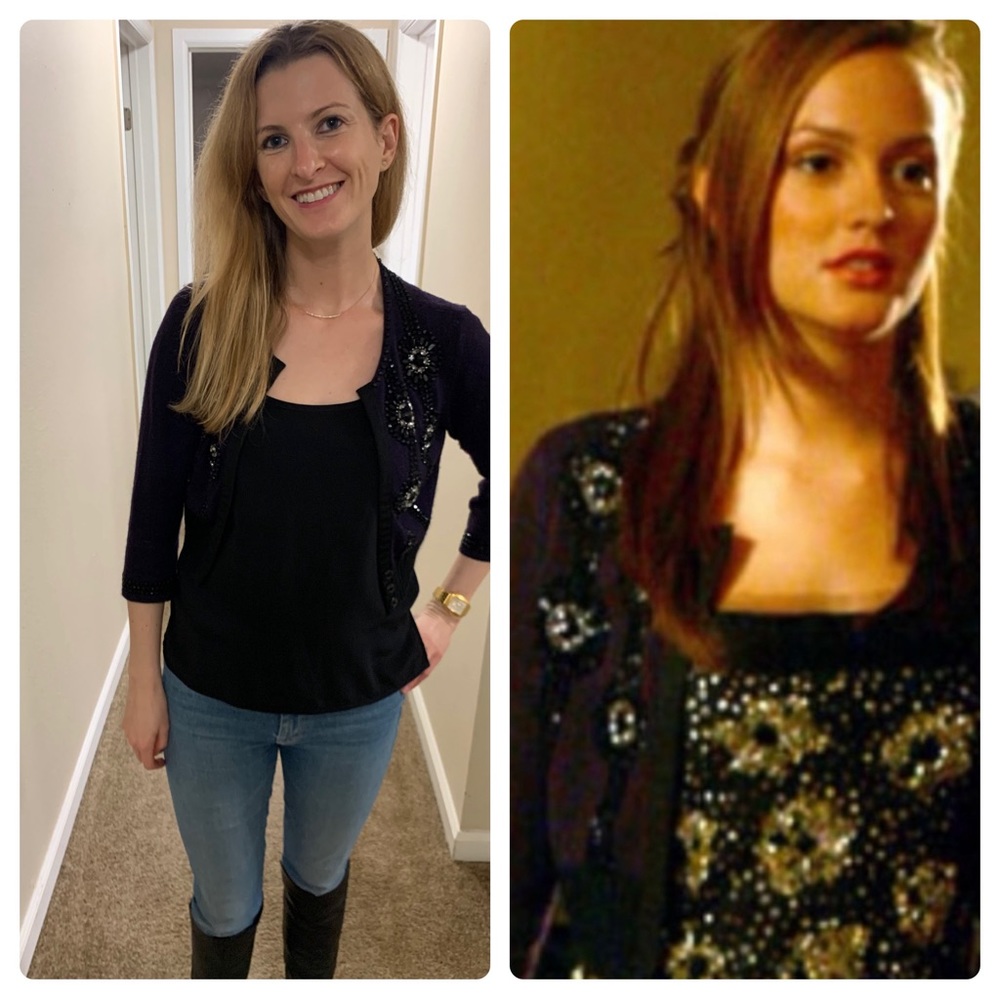 Nanette Lepore Lucky Stars cardigan S ASO Gossip Girl Blair Waldorf